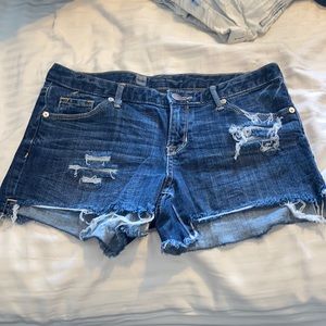 Dark wash shorts